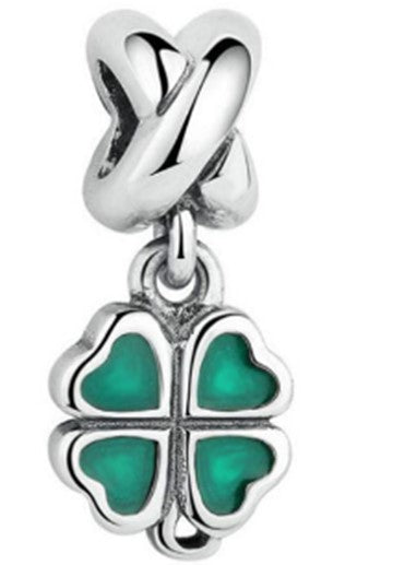 Ragazza Studio Four-Leaf Clover Dangle Charm in 925 Sterling Silver