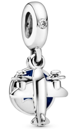 Ragazza Studio Propeller Plane Dangle Charm in 925 Sterling Silver