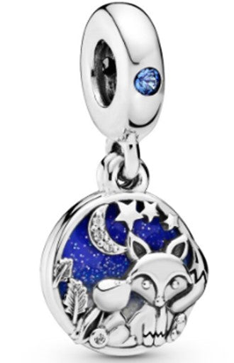 Ragazza Studio Fox and Rabbit Dangle Charm in 925 Sterling Silver