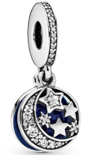 Ragazza Studio Moon and Night Sky Charm in 925 Sterling Silver