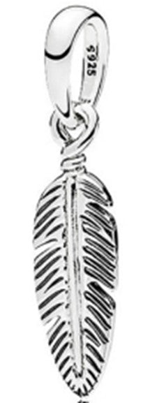 Ragazza Studio Spiritual Feather Charm in 925 Sterling Silver