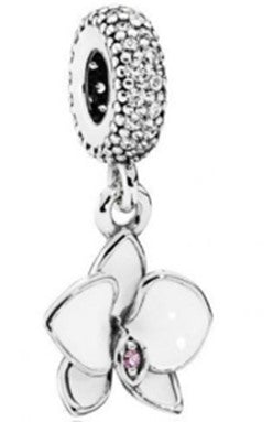 Charm de orquídea con flores de Ragazza Studio en plata de ley 925