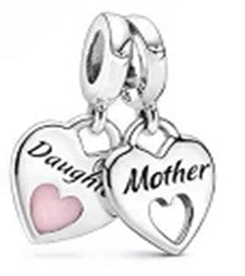 Ragazza Studio Mother and Daughter Dangle Charm in 925 Sterling Silver