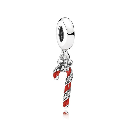 Ragazza Studio Candy Cane Charm in 925 Sterling Silver