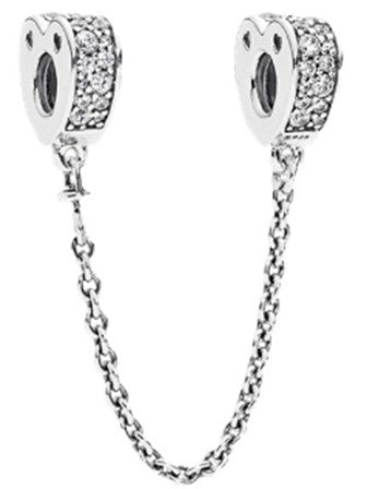 Ragazza Studio Heart Safety Chain in 925 Sterling Silver