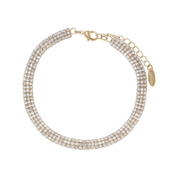 Ettika Women's Unexpected Sparkle Anklet in Metal