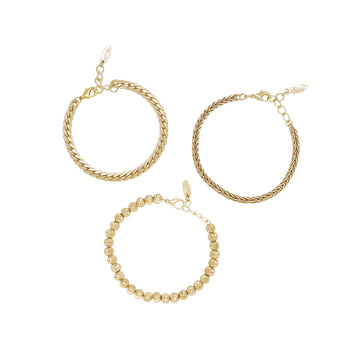 Ettika Women's Classical Trio Bracelet in Metal