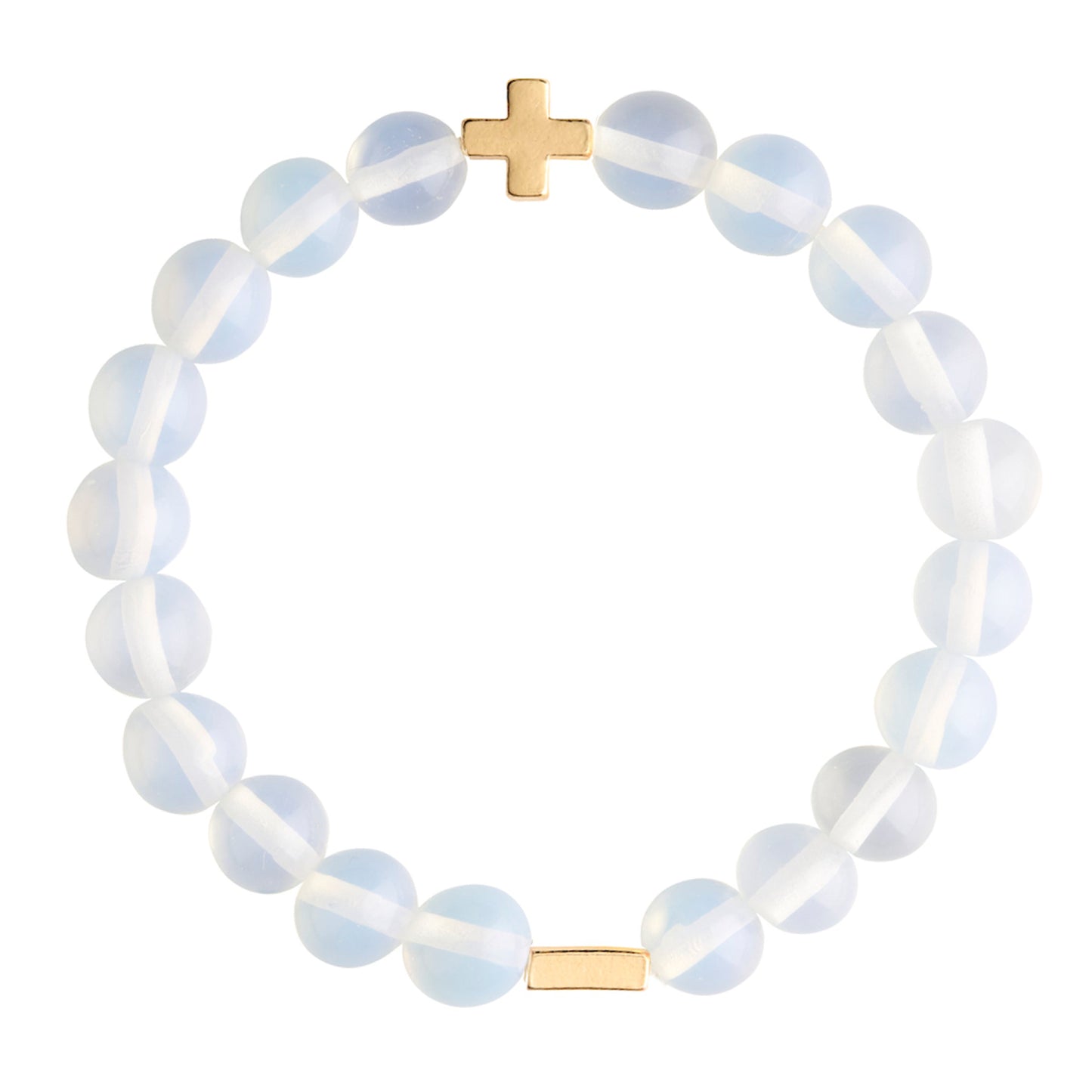 Charged Women's Opal & Gold Elastic Bracelet - Small/Medium