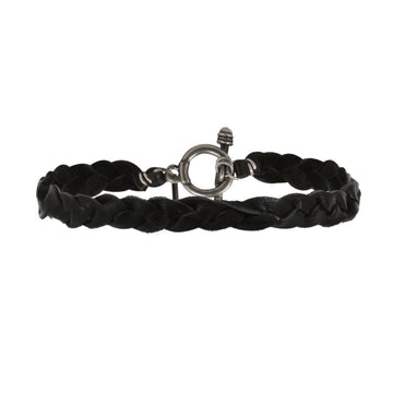 Mr. Ettika Men's Braided Leather Bracelet in Leather