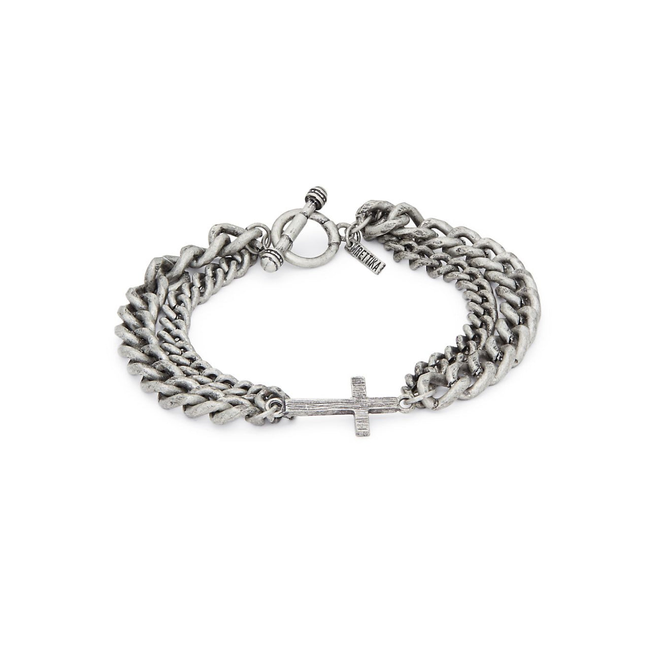 Mr. Ettika Men's Oxidized Chain Bracelet