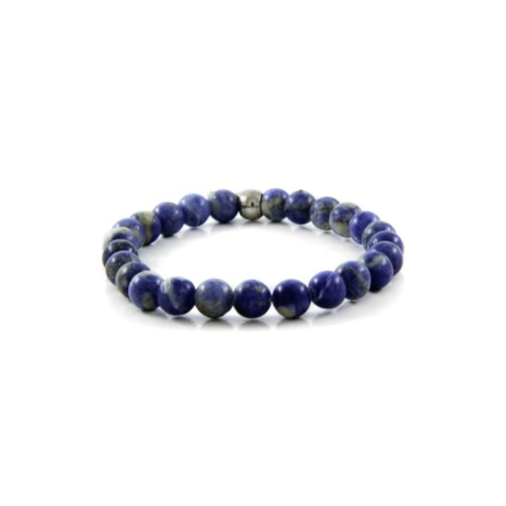 Mr. Ettika Men's Jade Bead Blue Bracelet