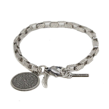 Mr. Ettika Madonna Charm Bracelet in Silver