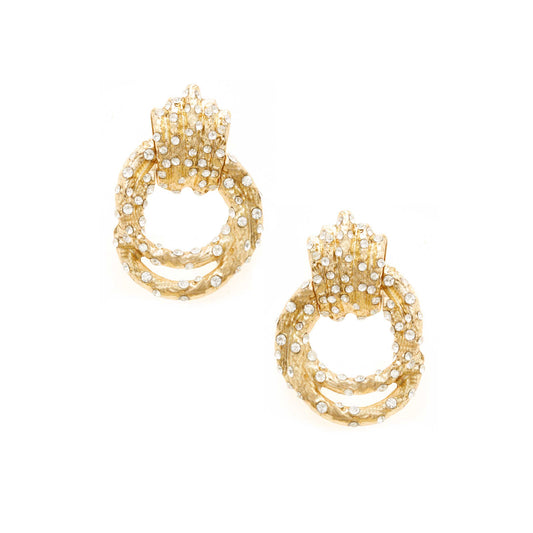 Pendientes de oro de 18 quilates con cristales Royalty de Ettika para mujer