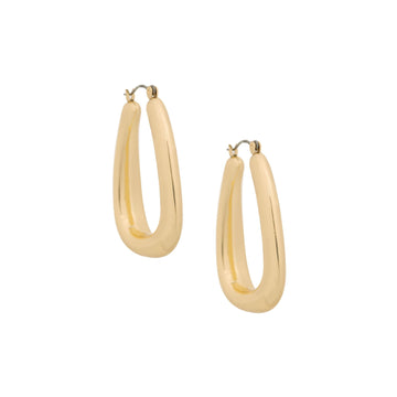 Ettika Women's Everybody Boss Hoop Earrings in 18K Gold Plated over Metal