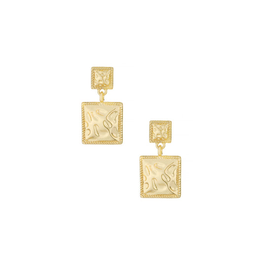 Ettika Women's Repeated Square 18k Gold Plated Dangle Earrings