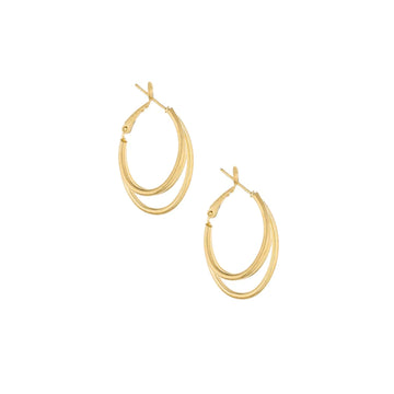 Ettika Helena Women's Hoop Earrings in 18K Gold Plated over Brass