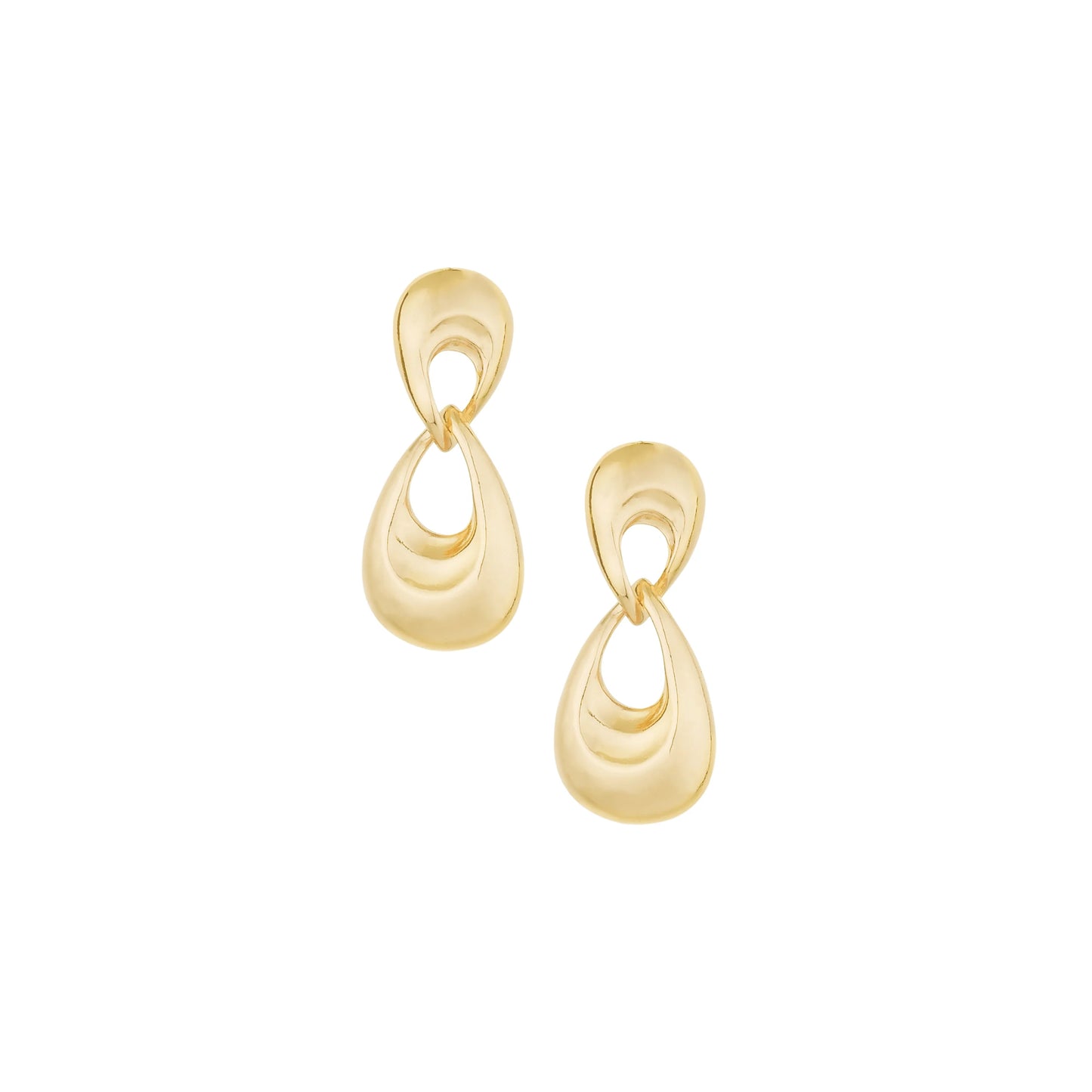 Pendientes Ettika Infinity bañados en oro de 18 quilates para mujer