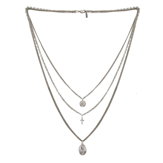 Mr. Ettika Triple Layered Chain Necklace