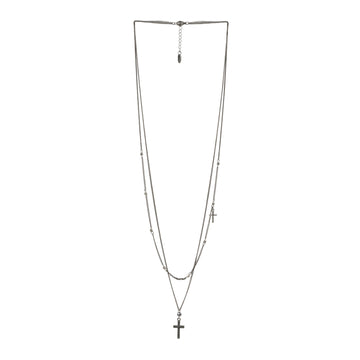 Mr. Ettika Men's Cross Pendant Necklace in Metal