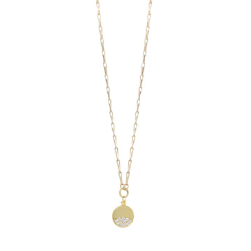 Ettika Crystal Dipped Pendant Necklace in 18K Gold Plated Over Metal