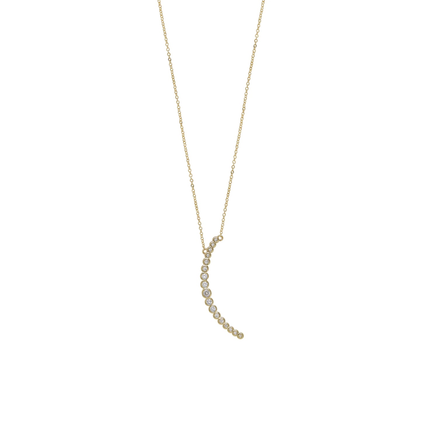 Ettika Waning Crystal Crescent Moon 18k Gold Plated Necklace