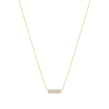 Ettika Crystal Cylinder Necklace in 18K Gold Plated over Metal