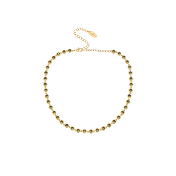 Ettika Crystal Disc Link Necklace in 18K Gold Plated