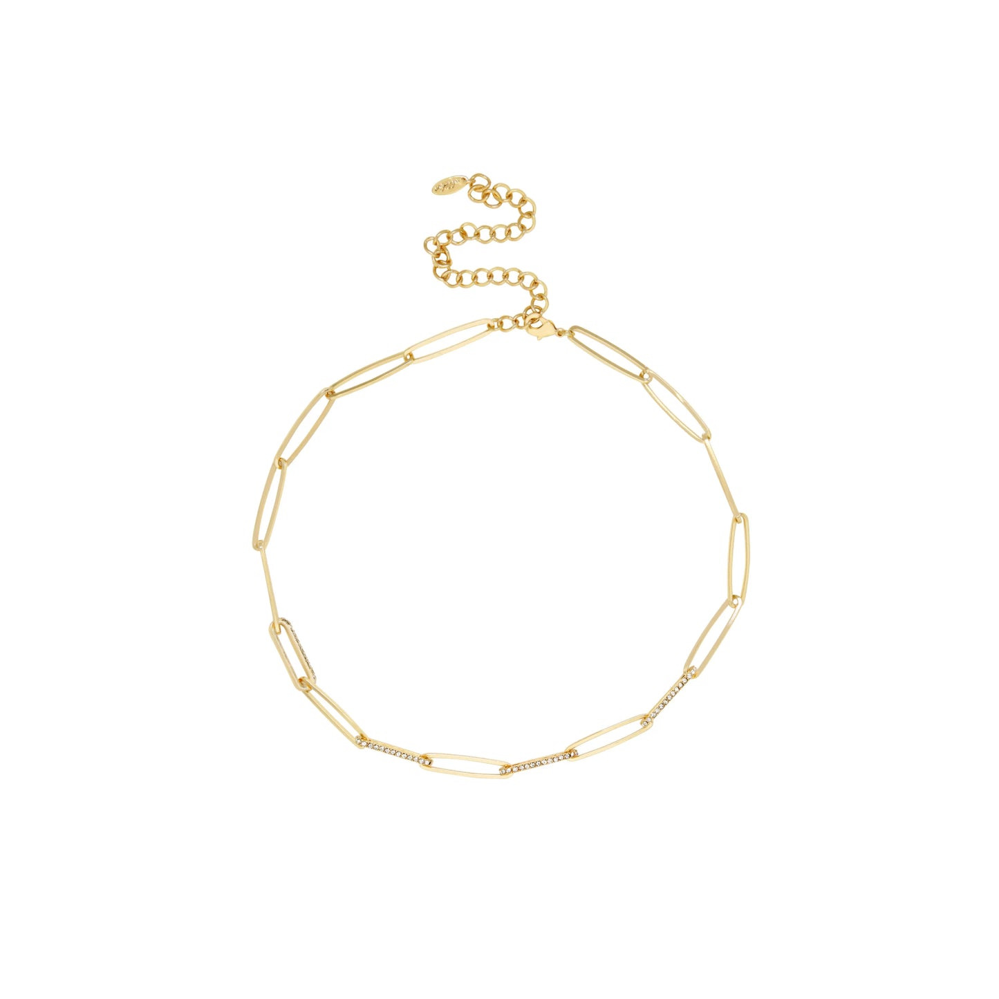 Ettika Sparkle in Links 18k Gold Plated Chain Link Necklace