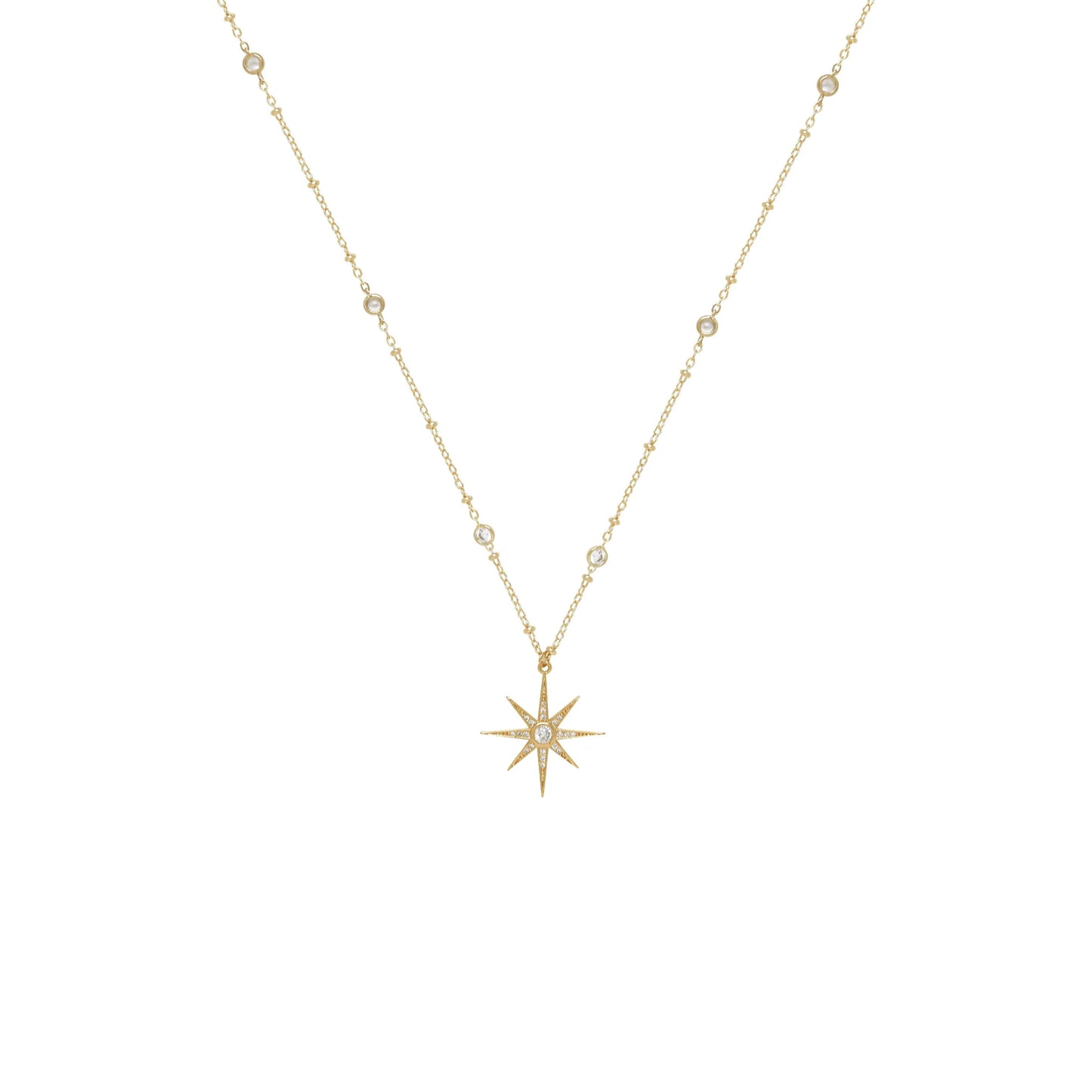 Ettika Starburst Pendant 18k Gold Plated Necklace