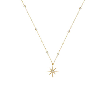 Ettika Starburst Pendant Necklace in 18K Gold Plated over Metal