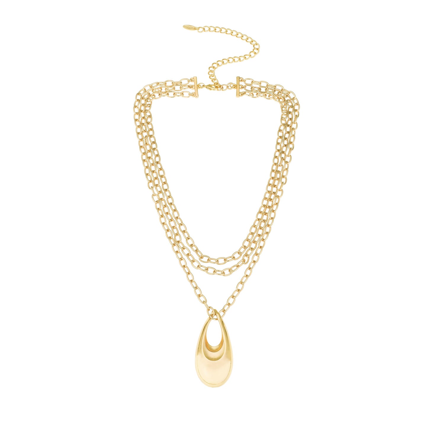 Ettika 17" Infinity Layered Necklace in 18k Gold Plate Over Steel and Zinc