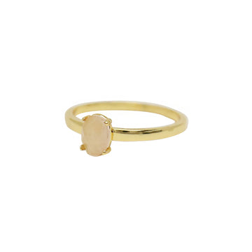 Charged Women's Stacking Stone Ring in Gold-Tone Metal