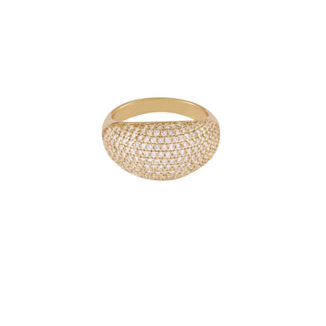 Ettika Women's Clear Crystal Cluster Knockout Ring in Gold-Tone Metal