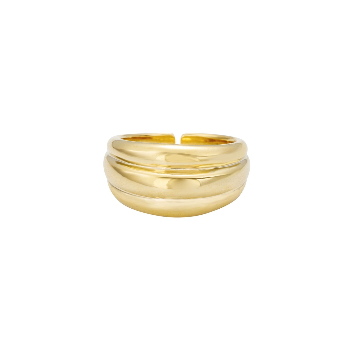 Ettika Women's Gold-Tone Golden Memory Adjustable Ring - Size 6