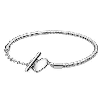 Ragazza Studio Women's Heart Clasp Bracelet in 925 Sterling Silver