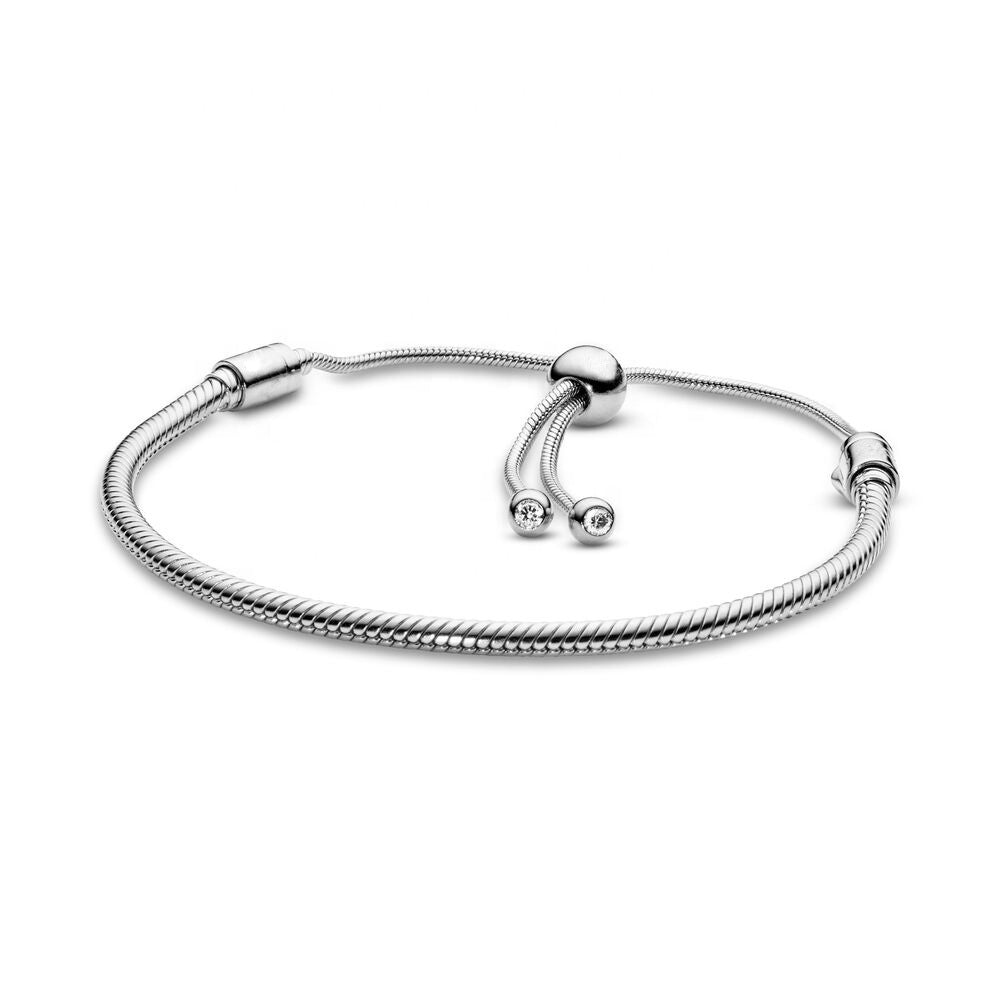 Ragazza Studio Women's Snake Chain Slider Bracelet in 925 Sterling Silver