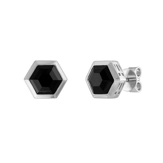 Pendientes de botón hexagonales con espinela Icon de Bulova para hombre