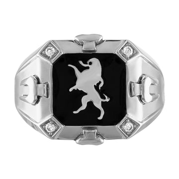 Bulova Men's Crest of Bohemia Ring in Sterling Silver
