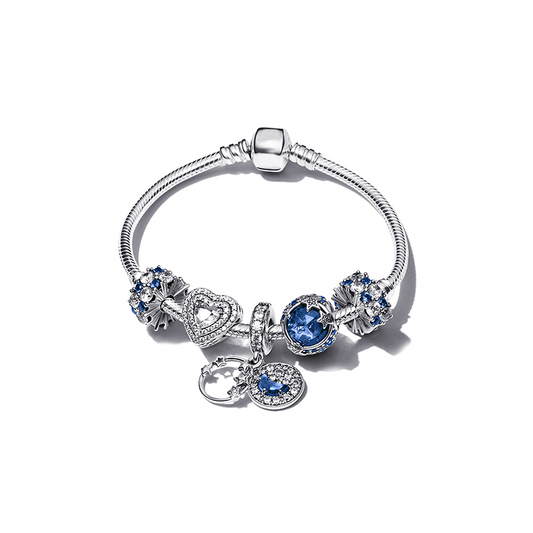 Ragazza Studio Moon Bracelet and Charm Set (6-Piece) in 925 Sterling Silver