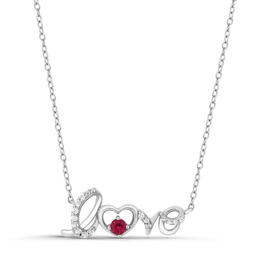 Affinity Designs Eternal LOVE Ruby Heart Necklace