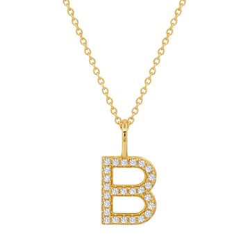 Collar con colgante inicial de circonita cúbica de 18" y 0,115 ct con la letra "A" de Crislu en plata de ley 925 bañada en oro amarillo de 18 quilates