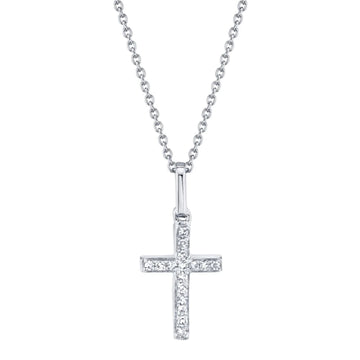 Shy Creation Kate Woman's 0.06Ct diamond cross Necklace
