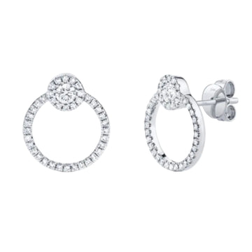 Shy Creation Eden 0.39 ct. Diamond Earring in 14K White Gold