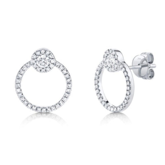 Shy Creation Eden 0.39 ct. Diamond Earring in 14K White Gold