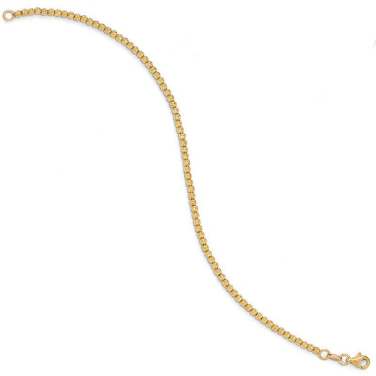 Leslie's Women's Diamond Cut Beaded Bracelet in 14K Yellow Gold
