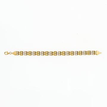 Three-Tone Bracelet in 10K Gold
