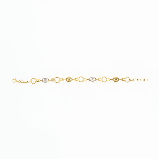 Pulsera Gucci en oro de 10 quilates en dos tonos