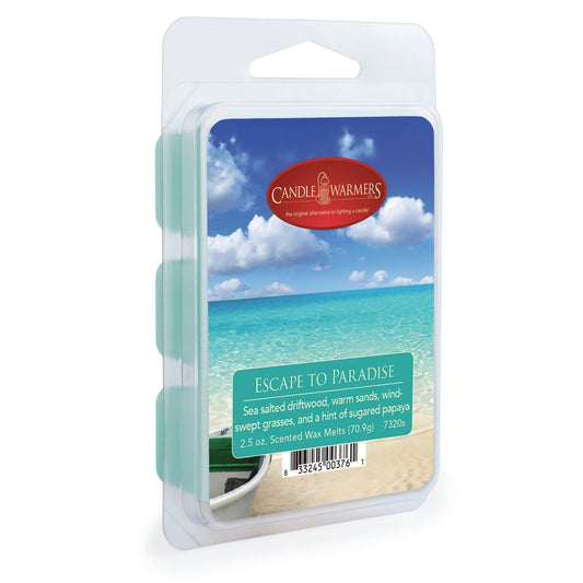 Calentadores de velas Escape To Paradise, cera derretida de 2,5 oz