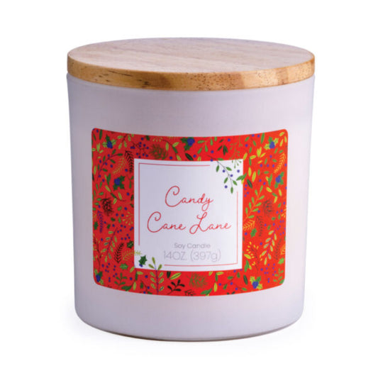 Calentadores de velas Vela de soja Candy Cane Lane de 14 oz