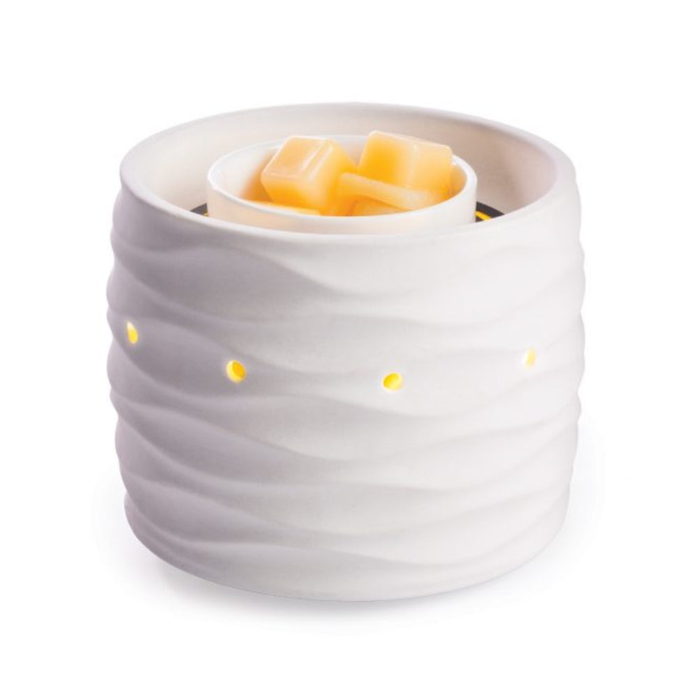 Calentador de velas Harmony Illuminaire de 5" - Blanco